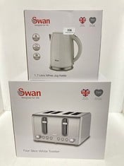 SWAN 4-SLICE TOASTER WHITE TO INCLUDE SWAN 1.7L WHITE JUG KETTLE