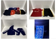 7 X ASSORTED KIDS BRANDED CLOTHING TO INCLUDE ADIDAS ZIPPED HOODED JACKET BLUE SIZE 0-3MTHS