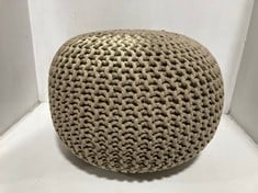 TUTTI BAMBINI KNITTED POUFFE STONE - 52 W X 34 H