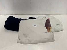 3 X ASSORTED CLOTHING ITEMS TO INCLUDE LACOSTE POLO T-SHIRT WHITE - SIZE 6