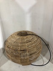 NKUKU NOKO WICKER ROUND PENDANT - NATURAL - LARGE 35 X 54CM NP1002 RRP- £225