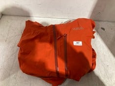 RAB DOWNPOUR WATERPROOF RAIN COAT ORANGE - SIZE XXL - RRP £124