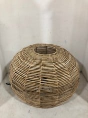 NKUKU NOKO WICKER ROUND PENDANT - NATURAL - LARGE 35 X 54CM NP1002 RRP- £225