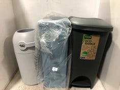 3 X ASSORTED HOME ITEMS TO INCLUDE ADDIS ECO RANGE RECYCLING BIN GREY