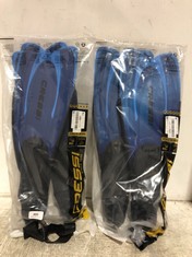 2 X ASSORTED SWIMMING ACCESSORIES TO INCLUDE CRESSI AGUA FINS BLUE - SIZE 5.5 / 6.5