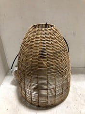 NKUKU NOKO WICKER CONICAL PENDANT - NATURAL - MEDIUM 47 X 40CM NP0802 RRP- £175