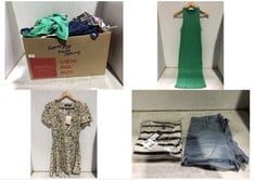 APPROX X 30 ASSORTED ADULTS CLOTHES TO INCLUDE ZARA KNITTED DRESS IN GREEN SIZE S