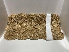 6 X PLAITED JUTE DOORMAT 450X750MM - ITEM NO. 764059 - RRP £34.95