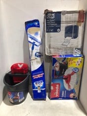 4 X ASSORTED ITEMS TO INCLUDE VILEDA TURBO 2 IN 1 MICROFIBRE MOP AND BUCKET