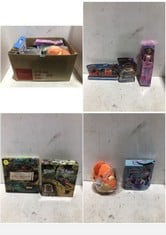 BOX OF ASSORTED CHILDRENS TOYS TO INCLUDE SINK AND SAND GAME