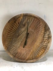 NKUKU DEEVENA MANGO WOOD CLOCK - NATURAL - SMALL DC4201 RRP- £95