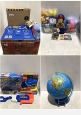 BOX OF ASSORTED CHILDRENS TOYS TO INCLUDE IQ GLOBE