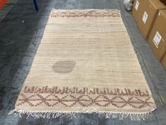 NKUKU AKARI JUTE & COTTON RUNNER NATURAL 150CM X 240CM - RRP £295