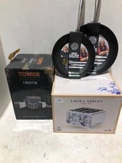 4 X ASSORTED ITEMS TO INCLUDE LAURA ASHLEY 4 SLICE TOASTER