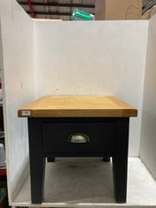 1 DRAWER BEDSIDE TABLE IN DARK BLUE / NATURAL OAK