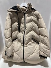 SAINT AND SINNER LONGLINE PUFFER COAT SIZE 18 IN CREAM