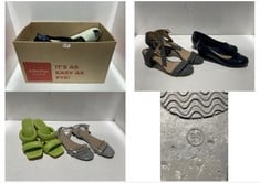 BOX OF ASSORTED ADULTS SHOES TO INCLUDE OASIS SANDALS IN GREY SIZE 7