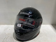 DUCHINNI GLOSS BLACK MOTORBIKE HELMET