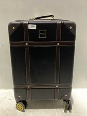 BLACK LEATHER ROCK SUITCASE