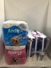 3 X ASSORTED TOILET ROLLS TO INCLUDE ADREX FAMILY SOFT CLEAN GENTLE CARE 5 X 9 ROLLS