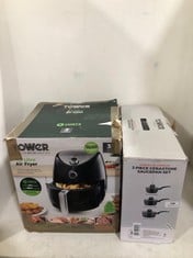 TOWER VORTX 4.5L AIR FRYER TO INCLUDE TOWER FORGED ALUMINIUM 3 PIECE CERASTONE SAUCEPAN SET