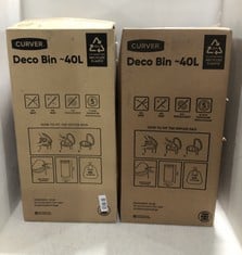 2 X CURVER DECO BIN 40L