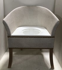 GORDON ELLIS & CO DERBY BASKETWEAVE COMMODE OAT VINYL