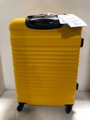 COOLIFE YELLOW 4 WHEEL SUITCASE