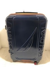 NAUTICA NAVY/ORANGE 4 WHEEL SUITCASE NT-AB-521