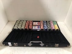 POKER SET IN BLACK METAL CARRY CASE