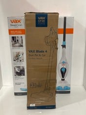 2 X VAX STEAM CLEAN MULTIFUNCTION STEAM MOP S85-CM TO INCLUDE VAX ONEPWR BLADE 4 DUAL PET & CAR CORDLESS VACUUM CLEANER CLSV-B4DC - RRP £369