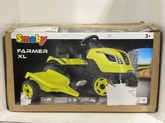 SMOBY FARMER XL GREEN TRACTOR & TRAILER