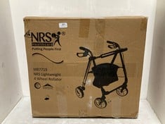 NRS HEALTHCARE LIGHTWEIGHT 4 WHEEL ROLLATOR RED M87719