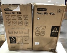 2 X CURVER DECO BIN 50L