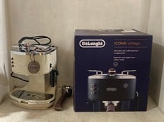 DELONGHI ICONA VINTAGE PUMP ESPRESSO COFFEE MACHINE CREAM ECOV311BG - RRP £229