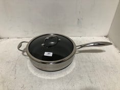 HEXCLAD STAINLESS STEEL NON-STICK PAN WITH LID