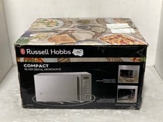 RUSSELL HOBBS COMPACT SILVER DIGITAL MICROWAVE OVEN - MODEL NO. RHM2017