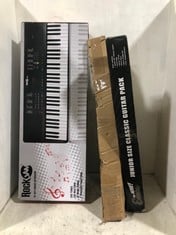 3 X ASSORTED MUSIC INSTRUMENTS TO INCLUDE ROCKJAM 61 KEY MUSIC KEYBOARD