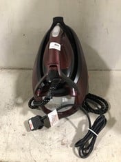 TEFAL PRO EXPRESS PROTECT ANTI-SCALE STEAM GENERATOR IRON IN BLACK/BURGUNDY - MODEL NO. GV9230 - RRP £339