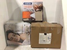 3 X ASSORTED ITEMS TO INCLUDE STATUS SINGLE ELECTRIC UNDER BLANKET 40W