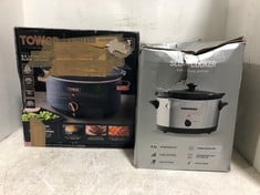 TOWER X CAVALETTO ROSE GOLD EDITION 6.5L GREY SLOW COOKER TO INCLUDE DAEWOO 6.5L STAINLESS STEEL SLOW COOKER