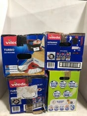 4 X ASSORTED MOPS TO INCLUDE VILEDA ULTRAMAX 2-IN-1 MICROFIBRE MOP & BUCKET SET