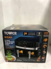 TOWER VIZION VORTX 9L DUAL BASKET DIGITAL AIR FRYER