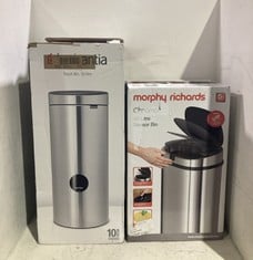 MORPHY RICHARDS CHROME 42L SENSOR BIN TO INCLUDE BRABANTIA TOUCH BIN 30L