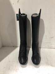 RHINEGOLD ES LUXUS LEATHER RIDING BOOT BLACK - SIZE 7