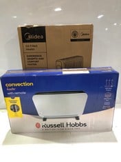 RUSSELL HOBBS CONVECTION HEATER WITH REMOTE TO INCLUDE MIDEA ELECTRIC OIL FILLED HEATER