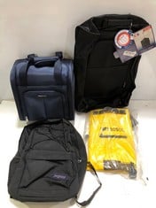 7 X ASSORTED BAGS TO INCLUDE KONO BLACK BACKPACK