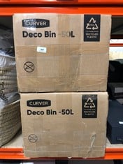 2 X CURVER DECO BIN 50L