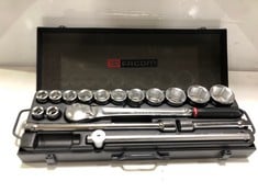 FACOM 17 PIECE ¾" METRIC HEXAGONAL SOCKET SET WITH KL.161 RATCHET KL.411 - RRP £491