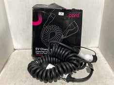 CORD ELECTRIC CHARGING CABLE COILED HIGH SPEED 22KW TYPE 2 TO TYPE 2 10M